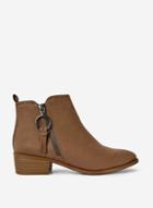 Dorothy Perkins Taupe 'mynor' Side Zip Ankle Boots