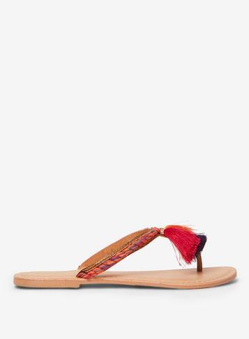 Dorothy Perkins Orange Tassel Faith Sandals