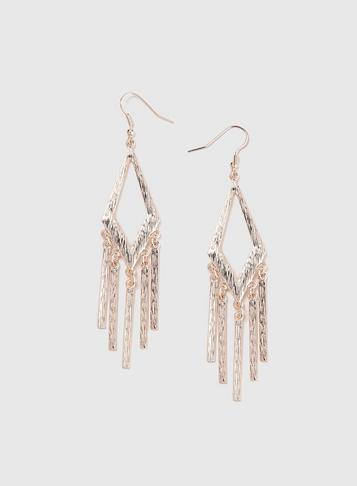 Dorothy Perkins Rose Gold Stick Drop Earrings