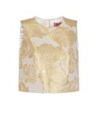 Dorothy Perkins *chi Chi London Gold Floral Print Co-ord Crop Top