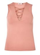 Dorothy Perkins *only Pink Lace Up Knit Vest