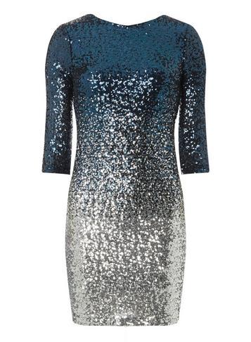 Dorothy Perkins Petite Sequin Ombre Dress