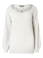 Dorothy Perkins *tall Grey Embellished Yoke Jumper