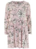 Dorothy Perkins Closet Pale Pink Floral Skater Dress