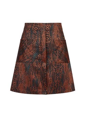 Dorothy Perkins *multi Colour Snake Print Mini Skirt