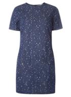 Dorothy Perkins Blue Star Print Denim Shift Dress