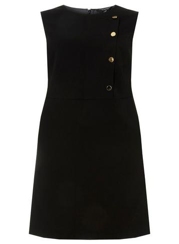 Dorothy Perkins *dp Curve Black Button Skater Dress