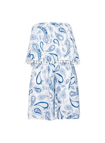 Dorothy Perkins *dp Beach White Paisley Print Playsuit