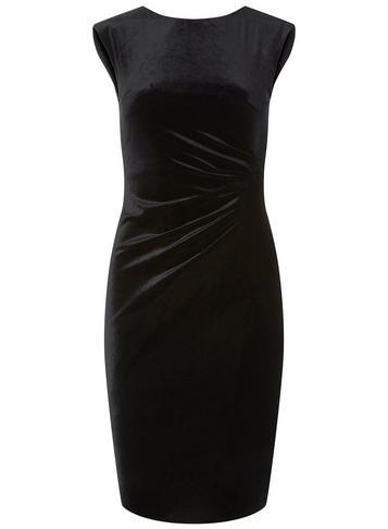 Dorothy Perkins *billie & Blossom Black Velour Bodycon Dress