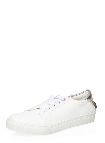Dorothy Perkins White 'carlie' Gold Ruffle Trainers
