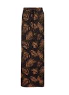 Dorothy Perkins Black Jersey Leaf Print Tie Waist Maxi Skirt