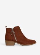 Dorothy Perkins Tan Mynor Side Zip Ankle Boots