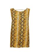 Dorothy Perkins Yellow Snake Print Top