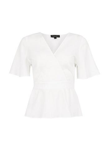 Dorothy Perkins *ivory Flutter Sleeve Top