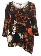 Dorothy Perkins Dp Curve Black Floral Jersey Top