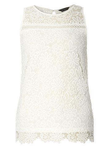 Dorothy Perkins Ivory Daisy Lace Shell Top