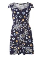 Dorothy Perkins Navy Floral Sweetheart Dress