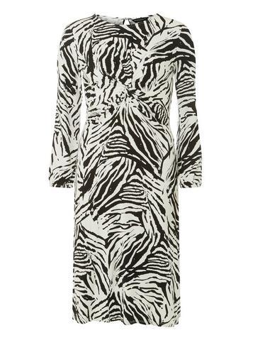 Dorothy Perkins Multicoloured Zebra Print Manipulated Midi Shift Dress