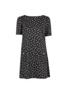 Dorothy Perkins Black And White Spot Print Tunic Top