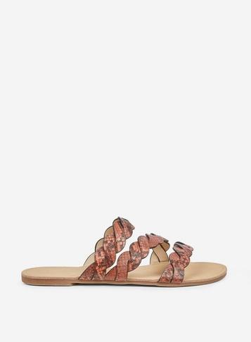 Dorothy Perkins Orange Flora Snake Print Sandals