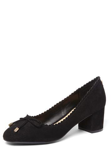 Dorothy Perkins Black 'devine' Mini Scallop Court Shoes