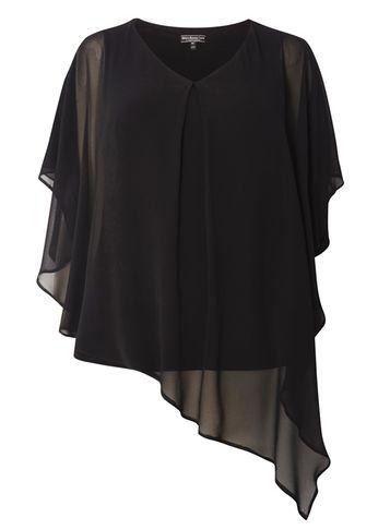Dorothy Perkins *billie & Blossom Curve Black Overlay Blouse
