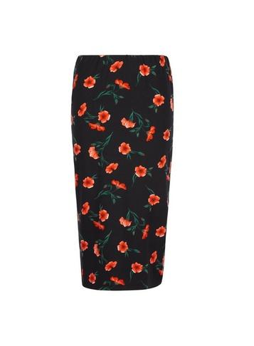 Dorothy Perkins Black 'poppy' Floral Print Pencil Skirt