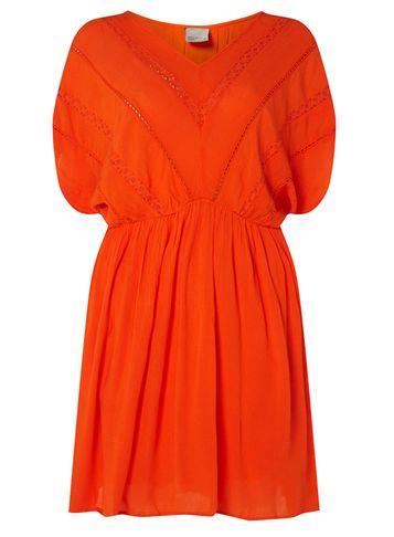Dorothy Perkins *vero Moda Orange Crinkle Sundress