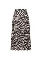 Dorothy Perkins White Zebra Print Pleated Skirt