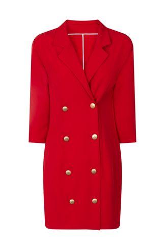 Dorothy Perkins *girls On Film Red Button Tuxedo Dresss