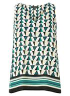 Dorothy Perkins Green Geometric And Stripe Print Top