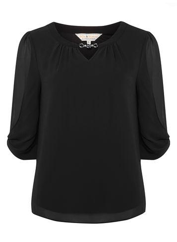 Dorothy Perkins *billie & Blossom Black Trim Blouse