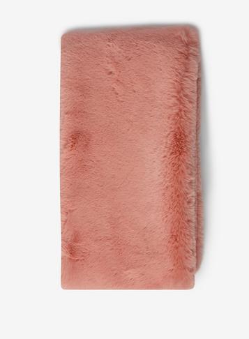 Dorothy Perkins Pink Knitted Faux Fur Scarf