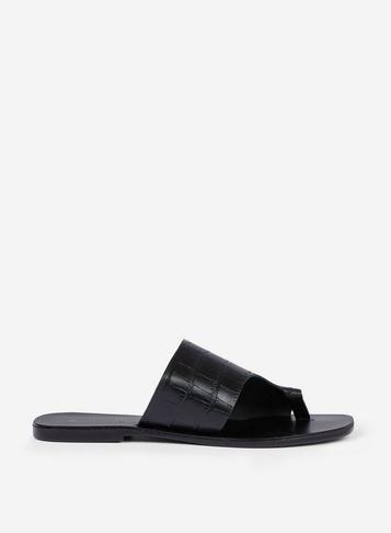 Dorothy Perkins Black Jeannie Leather Sandals