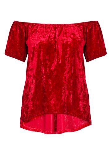 Dorothy Perkins *quiz Crushed Velvet Bardot Top