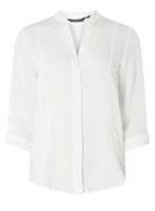 Dorothy Perkins Ivory Seamed Roll Sleeve Shirt