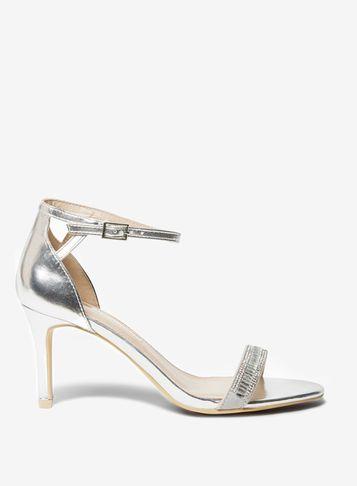 Dorothy Perkins Silver Spot Light Heeled Sandals