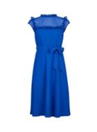 *billie & Blossom Petite Cobalt Blue Ruffle Midi Dress