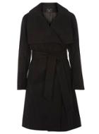 Dorothy Perkins Black Belted Wrap Coat