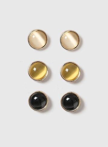 Dorothy Perkins Three Pack Catseye Stud Earrings