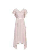 *showcase Blush Dippy Hem Midi Skater Dress