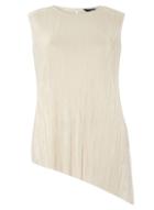 Dorothy Perkins *dp Curve Nude Plisse Asymmetric Top
