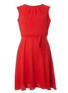 Dorothy Perkins *billie And Blossom Petite Red Chiffon Dress