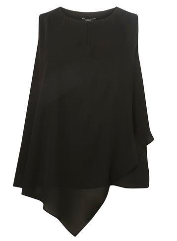 Dorothy Perkins *dp Curve Black Asymmetric Layered Top