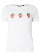Dorothy Perkins Ivory Strawberry Applique T-shirt