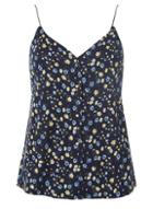 Dorothy Perkins Navy Floral Button Front Camisole Top