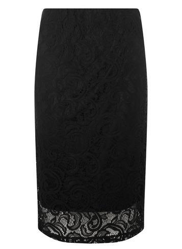 Dorothy Perkins Black Lace Pencil Skirt