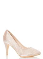 Dorothy Perkins *blush Satin Diamante Court Heels