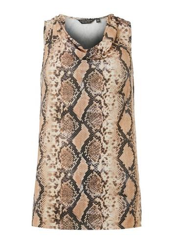 Dorothy Perkins Neutral Snake Print Tunic Top
