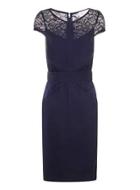 Dorothy Perkins Paper Dolls Navy Lace Insert Bodycon Dress